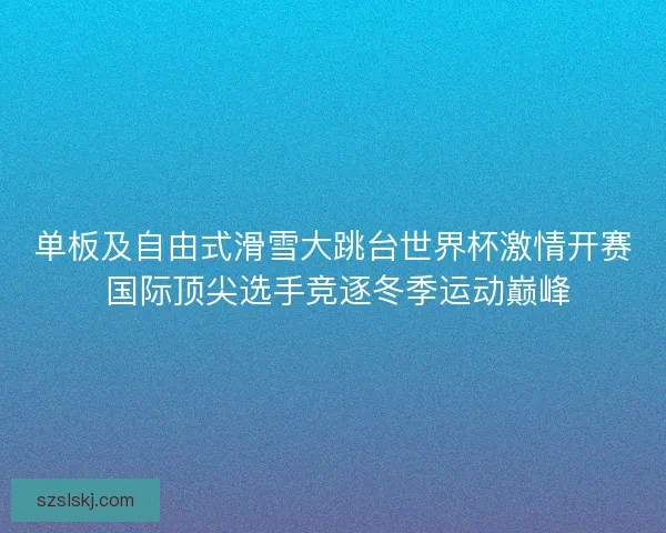 单板及自由式滑雪大跳台世界杯激情开赛 国际顶尖选手竞逐冬季运动巅峰
